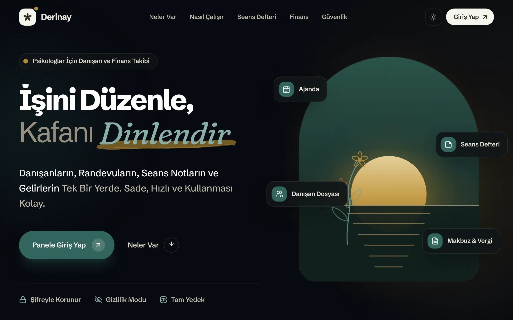 Derinay ana ekranı