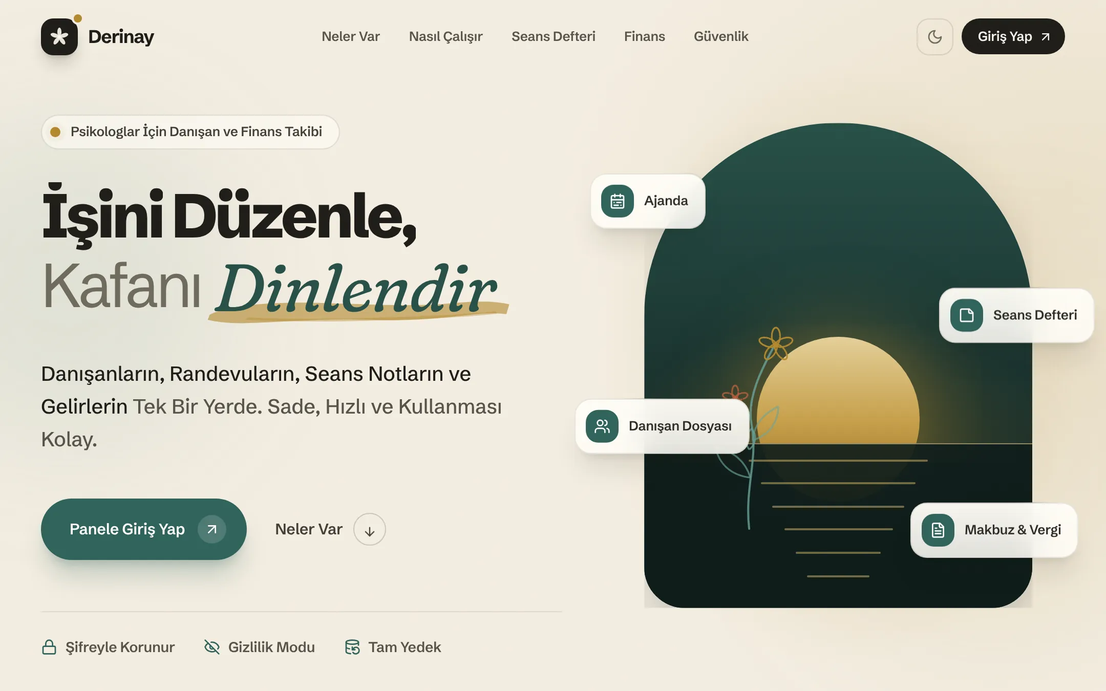 Derinay ana ekranı
