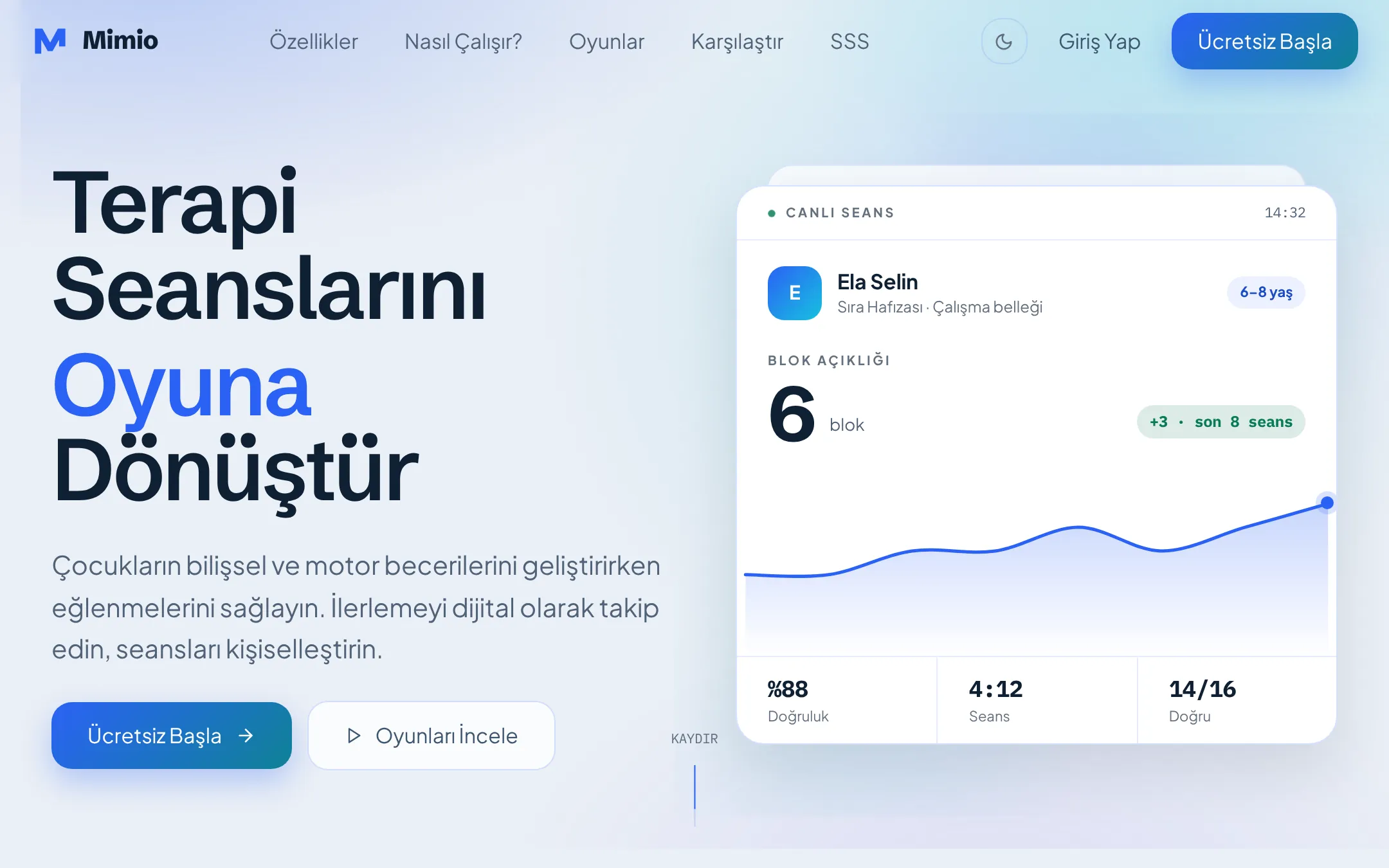 Mimio ana ekranı